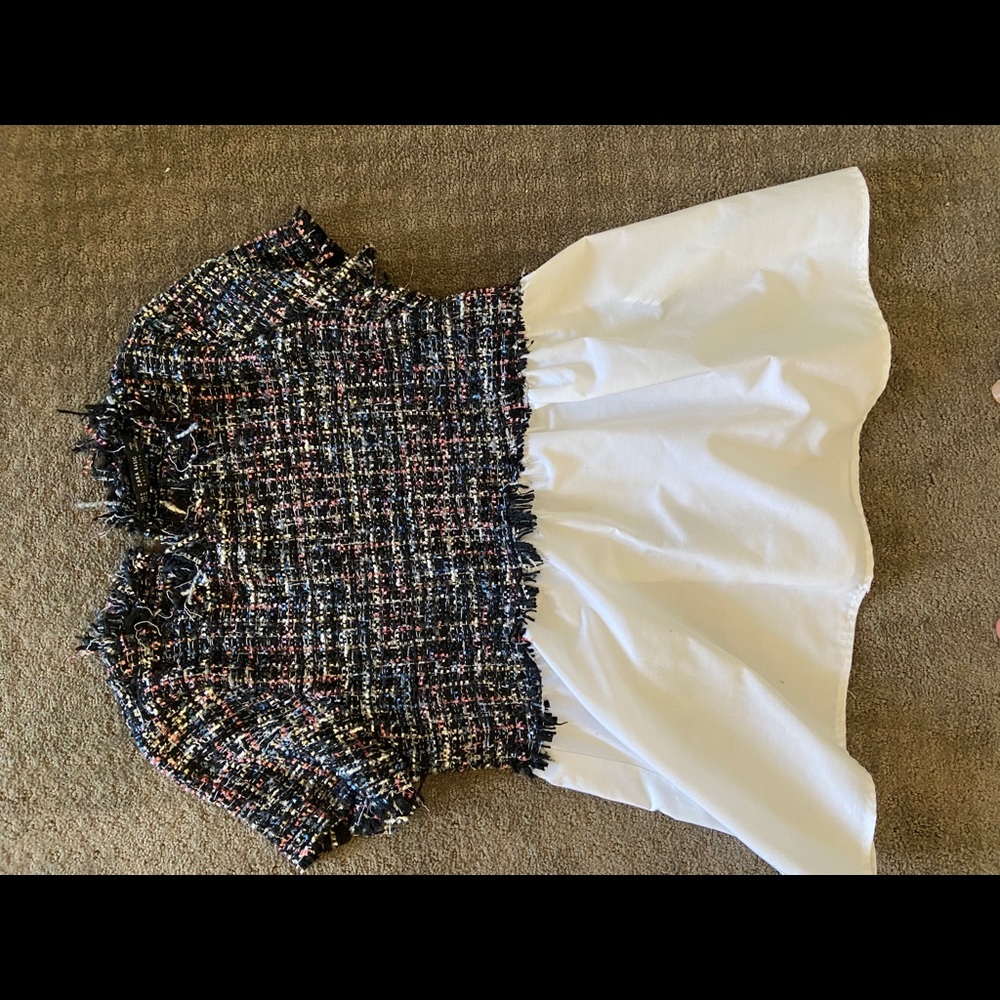 ZARA cute tweed top!